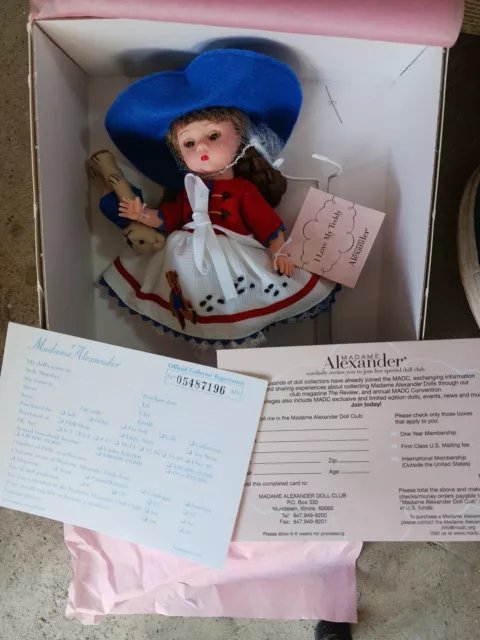 Madame Alexander  8" Doll I LOVE MY TEDDY NEW, Original Paperwork And Box