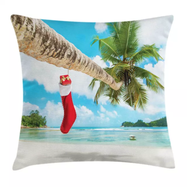 Navidad Funda para Almohadón Playa de Navidad Medias