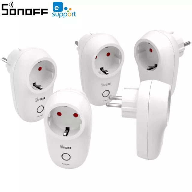 5Packs SONOFF S26DE WIFI Smart Steckdose 16A Schalter App Fernbedienung Stecker