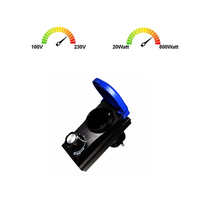 Régulateur de Puissance Variateur Adaptateur Thermostat de Socket 800 Watt 2