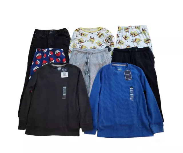Clothes Lot Boys 10-12 Jeans Shirts Long Sleeve Sweat Pants Pajamas Sponge Bob