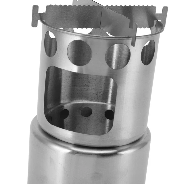 Camping Stove Stainless Steel Wood Burning Stove Mini Backpacking Wood