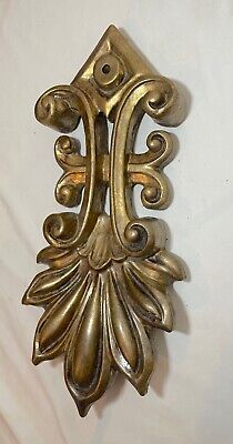 antique ornate hand carved gold leaf wood wall ornament dimensional sculpture