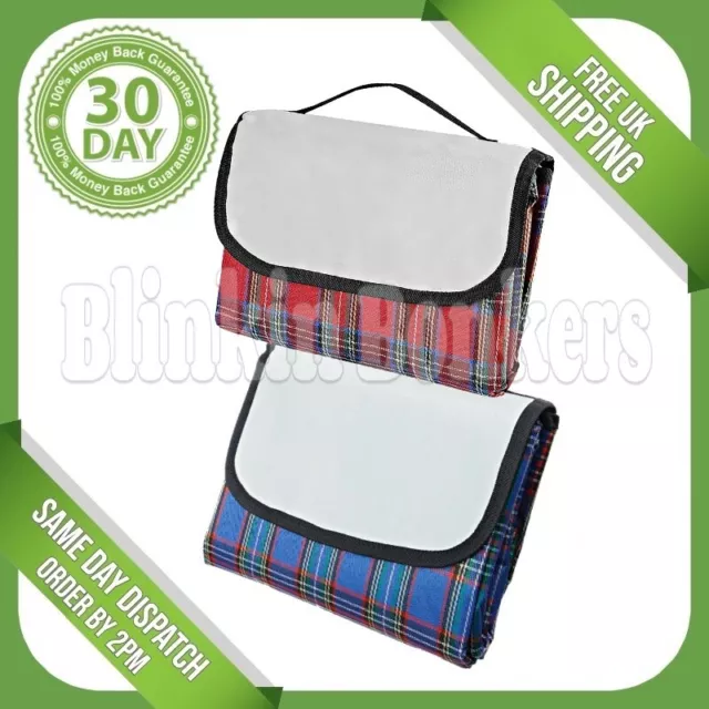 Waterproof Picnic Rug Large Tartan Travel Blanket Mat Outdoor Camping Beach Park