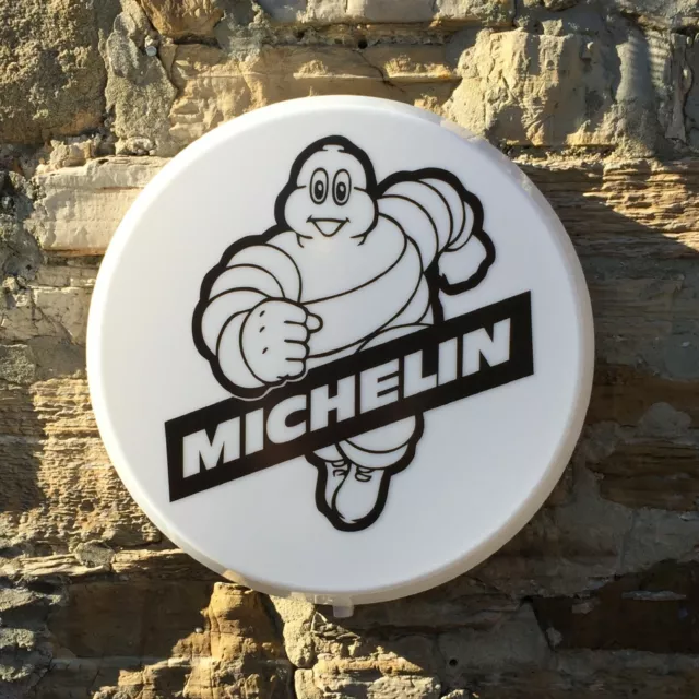 Michelin Man Led Illuminated Light Box Sign Garage Gas Station Oil Automobilia