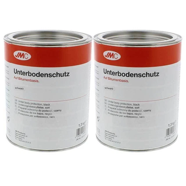 2 x Unterbodenschutz schwarz Bitumen 1,3kg JMC nicht Überlackierbar 5550013