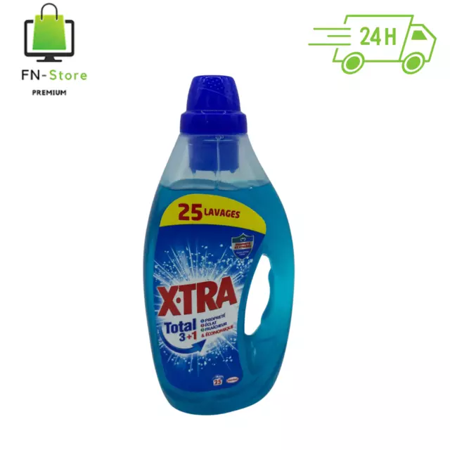 X•TRA Total 3+1 – Detersivo liquido universale – 4x24 lavaggi = 96 lavaggi