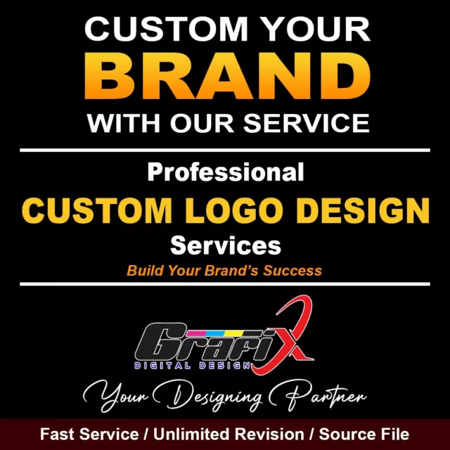 Professional Custom Logo Design For Business + Graphics + Unlimited Revision  Us