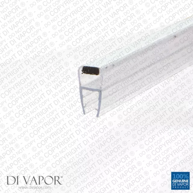 Di Vapor (R) Magnetic Shower Door Seal | 4-6mm/8mm/10mm Glass | 85cm/2m  gasket