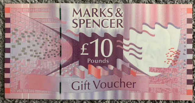 Vintage Out Of Date Marks & Spencer £10 Paper Credit Voucher (New Condition)