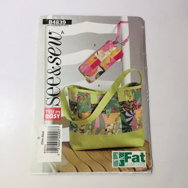 See & Sew B4839 Fat Quarters Hangbags