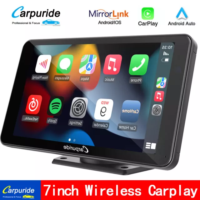 Carpuride Android Auto Apple CarPlay Tragbar 7" IPS Autoradio Bluetooth Airplay