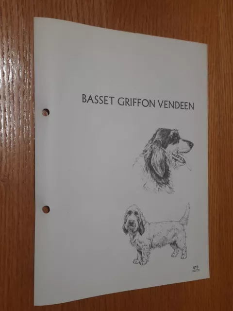 Basset Griffon Vendeen Breed Supplement RAS Kennel Control Hounds Group 4