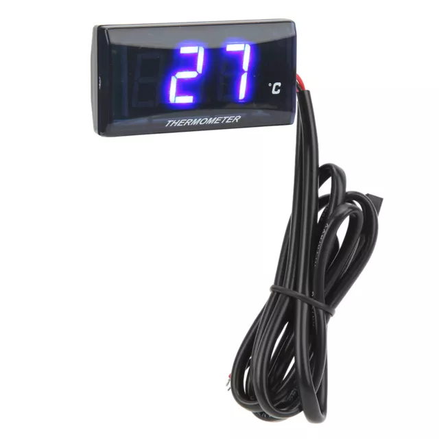 Universal Motorcycle DC12V LCD Screen Slim Water Temperature Gauge With 16mm Tee