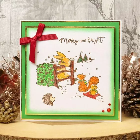 Hunkydory Crafts Want To Go Schlitten 3-teiliges klares Stempelset Weihnachtskartenherstellung 2