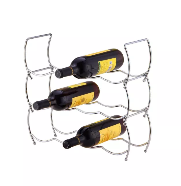3 Tier Stackable Wine Rack Freestanding Bottles Storage Organizer