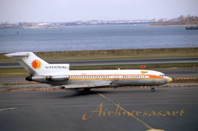 National Airlines Boeing 727-35 N4618 "Rita" at LGA in 1972 8"x12" Color Print