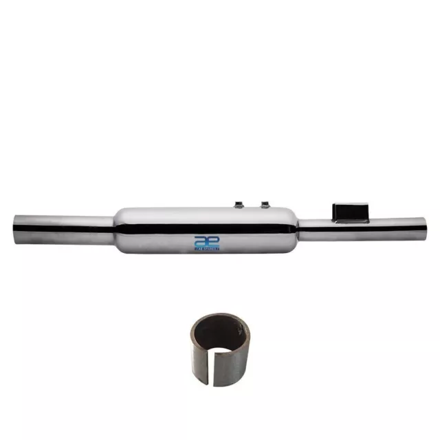 Short Bottle Empty Silencer Exhaust+Bush For Royal Enfield Bullet Classic GEc