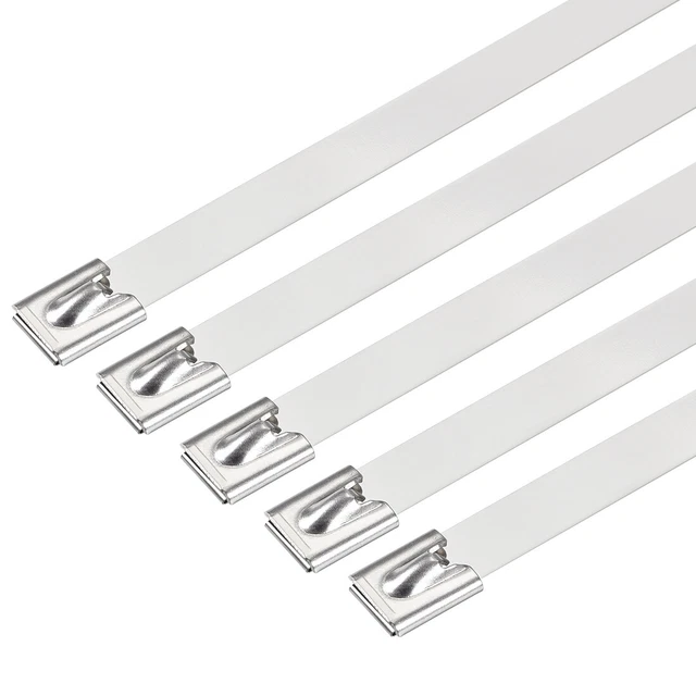 39 Pouce Inoxydable Acier Câble Zip Attaches 0,3 Pouce Métal Échappement 10Pcs