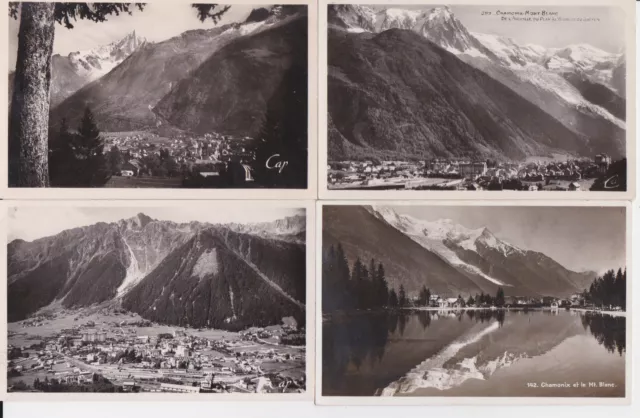 Lot 4 cartes postales anciennes CHAMONIX MONT-BLANC 16