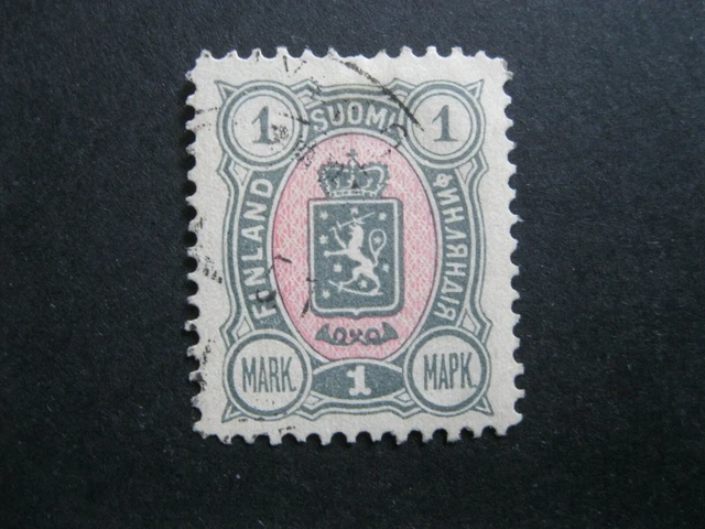 alte Briefmarke Finnland Finland Suomi 1 MARK. gestempelt