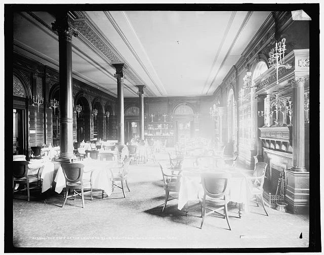 CAFE OF THE Lawyers Club Equitable Building New York The c1900 OLD ...