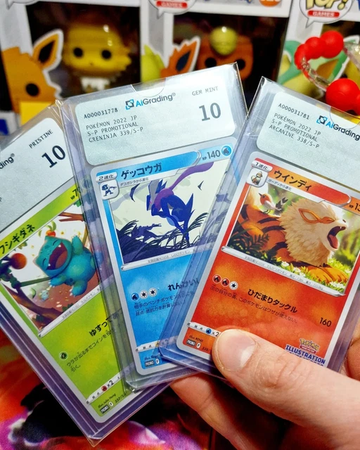 Lotto 3 Carte Pokemon Illustrator Contest 2022 Jap Ai Grading 10 No PSA, BGS CGC