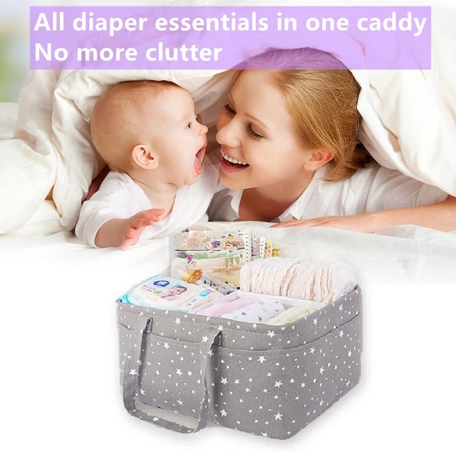 Baby Diaper Caddy Organizer Storage Basket for Girl Boy Shower Gifts Portable La 3