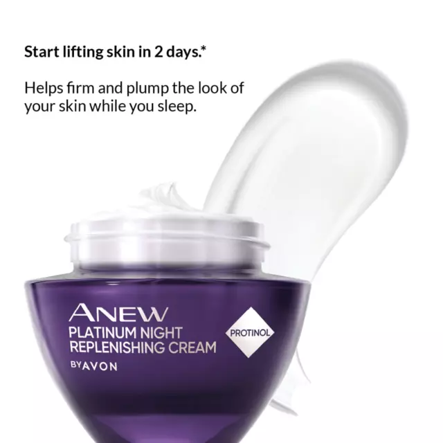 Avon Anew Platinum Night Replenishing Cream 50 ml / 1.6 fl oz ** SEALED ** NEW * 2