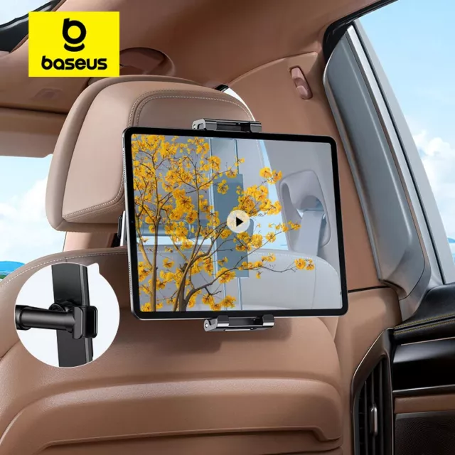Baseus Car Back Seat Headrest 360° Mount Tablet Holder for 4.7-12.9” iPad Phones