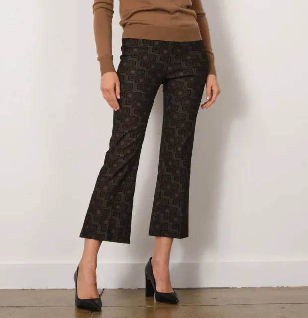 Avenue Montaigne NWT Women’s Leo High Rise Pull On Cropped Flare Pants Size 8