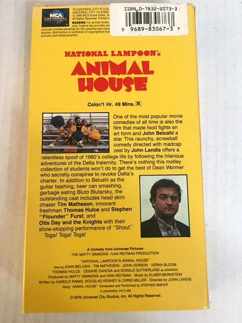 NATIONAL LAMPOON'S ANIMAL House VHS tape Ships Same Day With Tracking £ ...