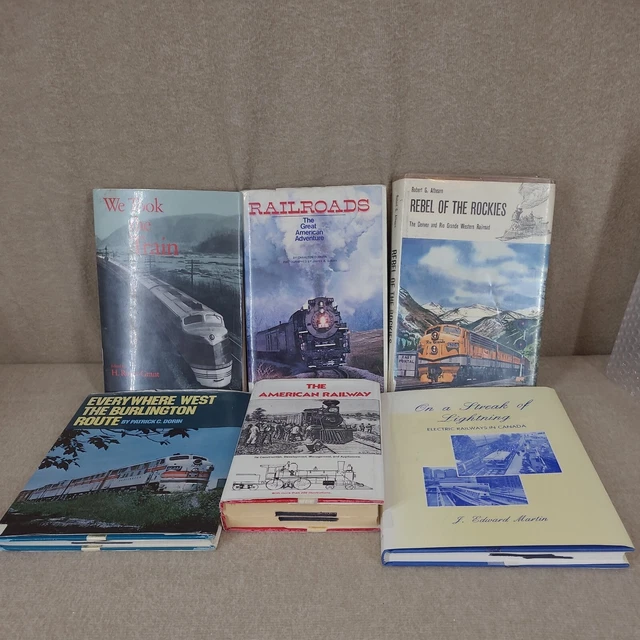 Streak Of Lightning Railroad Railways Train Rebel Burlington Western book lot 6