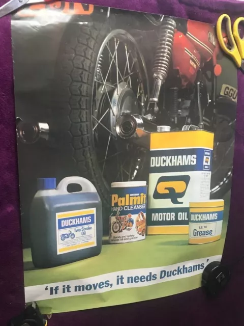 Duckhams Oil 1970s advertising poster Yamaha CS5 200cc Electric