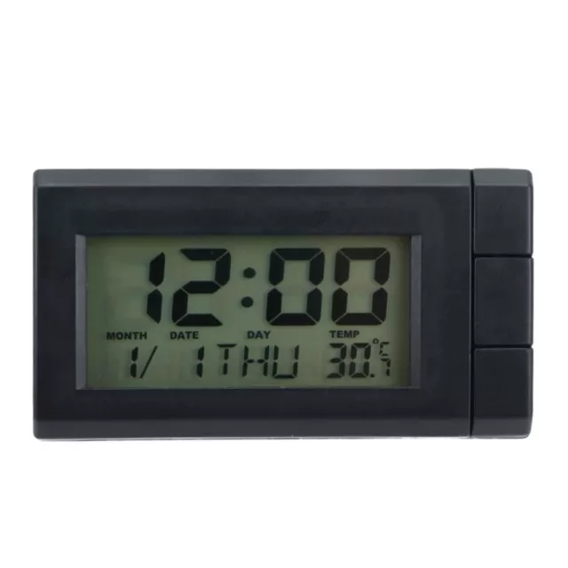 Horloge solaire de voiture thermomètre extérieur rappel du temps de  conduite interrupteur automatique sans câblage montre