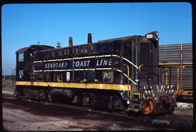 Original Rail Slide - SCL Seaboard Coast Line 105 Tampa FL 12-31-1980