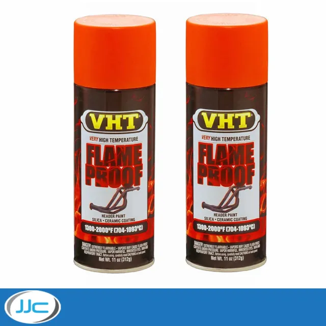 2 x 312 g - Vernice spray ignifuga ad altissima temperatura VHT - Arancione