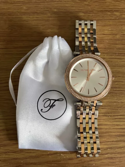 Ladies michael kors watch, silver/gold/rose gold