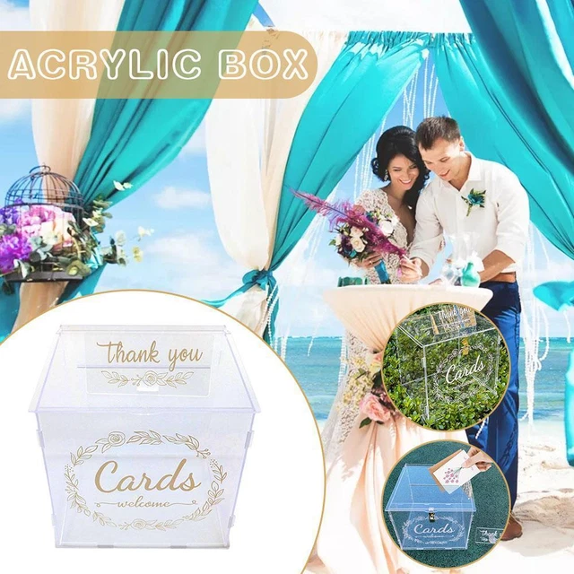 Acrylic Wedding Recept Transparent Money Gift Card Birthday Party 6T3E Box G5Y1