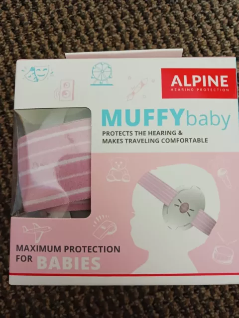 Alpine Hearing Protection MUFFY BABY Ear Muffs Travel Bag New Open Box 0-36 Mos.