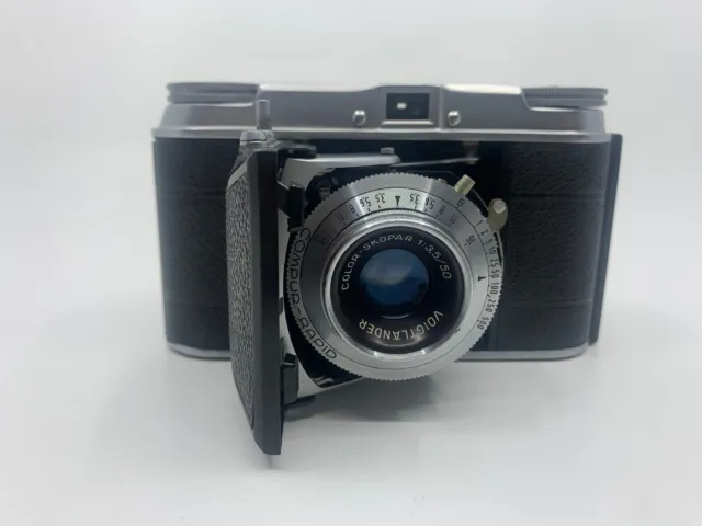 Voigtlander Vito II, Color-Skopar 50 mm f/3.5 lens, Compur Rapid shutter