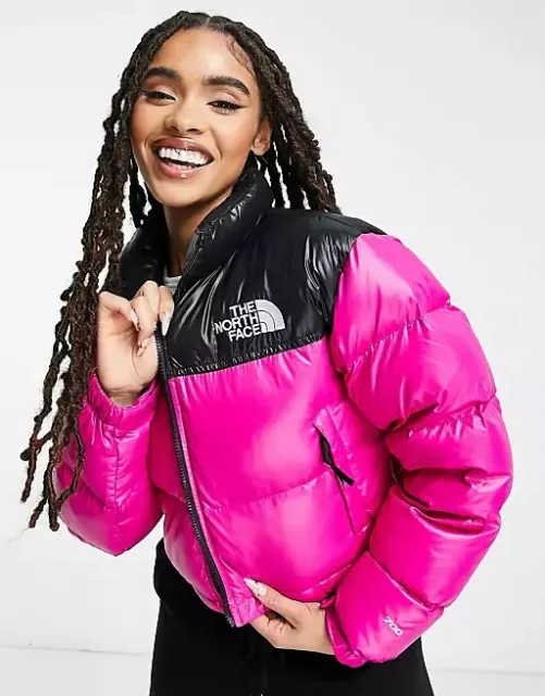 The North Face Women’s Nuptse Cropped Puffer Jacket Short Pink Size Small