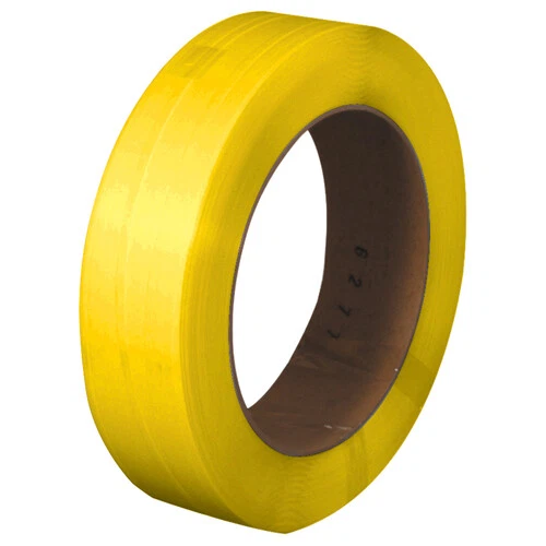 CleanItSupply Polypropylene Strapping, Hand Grade, Embossed, 16" x 6" Core, 1/2"