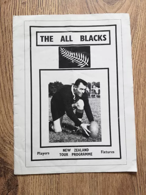 New Zealand All Blacks 1972-73 Tour Programme