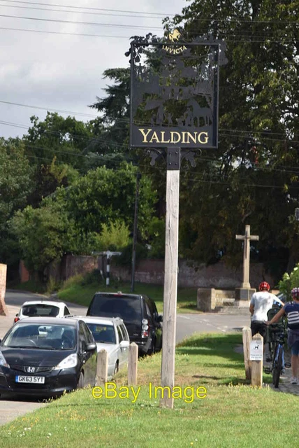 Photo 6x4 Yalding Village Sign Congelow  c2020
