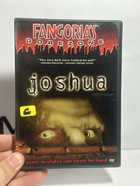 RARE SCREENER - Joshua (DVD, 2005) Fangoria’s Gorezone Horror - VERY GOOD RARE SCREENER - Joshua (DVD, 2005) Fangoria’s Gorezone Horror - VERY GOOD
