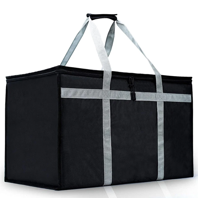 Insulated Food Delivery Bag for Catering, Black, Extra Large, Hot XXL black