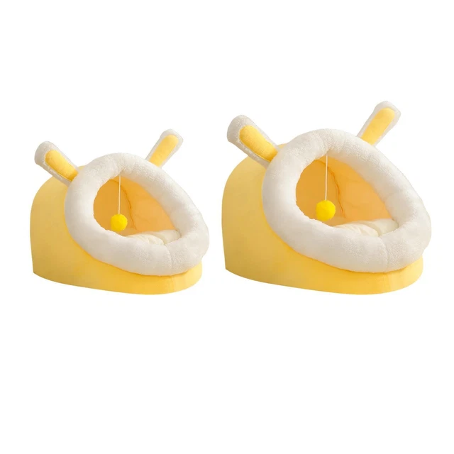 Grand lit de grotte chaud anti-dérapant coussin doux et épais pour chat