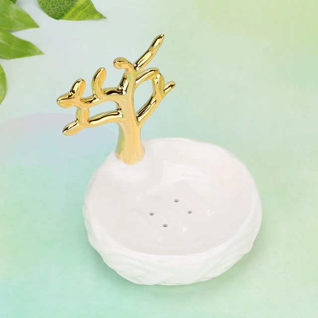 Ramo divertente scatola di sapone ciotola di sapone ovale vassoio rotondo vassoio di ceramica