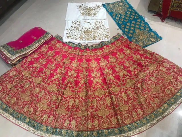 Indian Pakistani Bridal Lehenga Choli Wedding Party Fancy Designer Lengha Dress 2